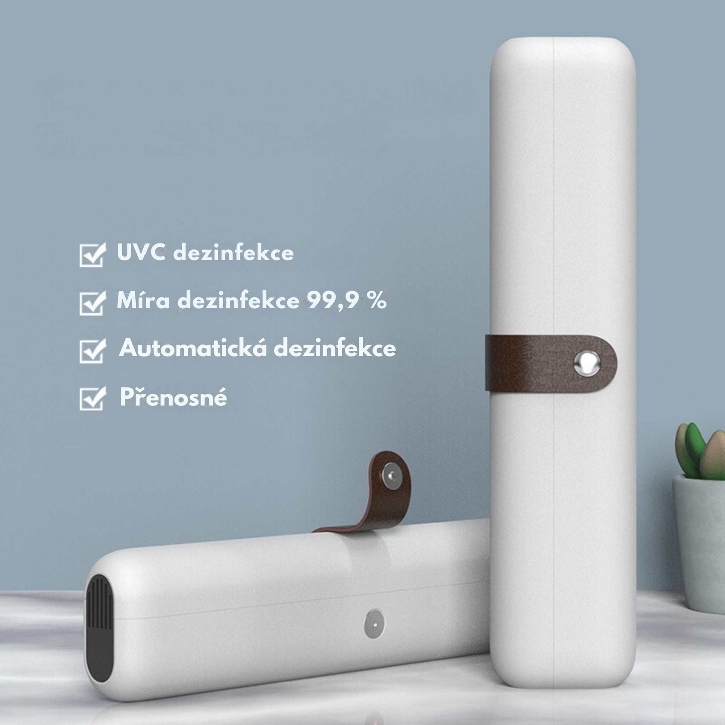 Přenosný UV CleanCase – UV-C dezinfekce s účinností 99,9 %, automatický režim a kompaktní přenosné provedení