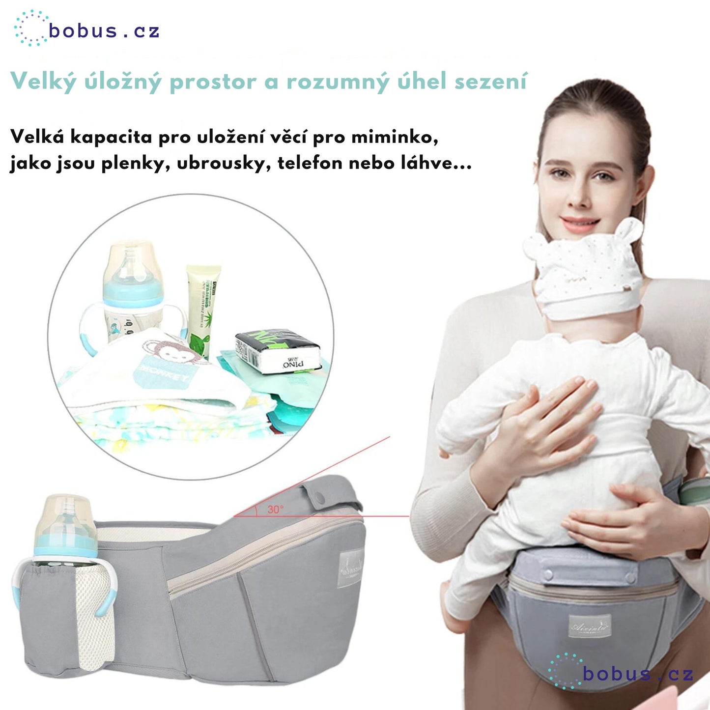 Multifunktionale Babytrage für ein Baby 6 in 1 - Aixintu 