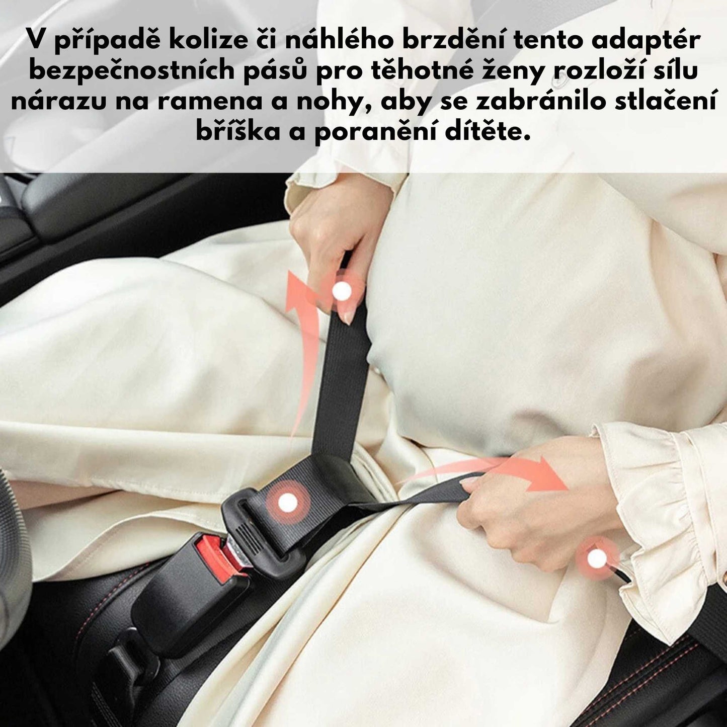 Seat belt adapter for pregnant women