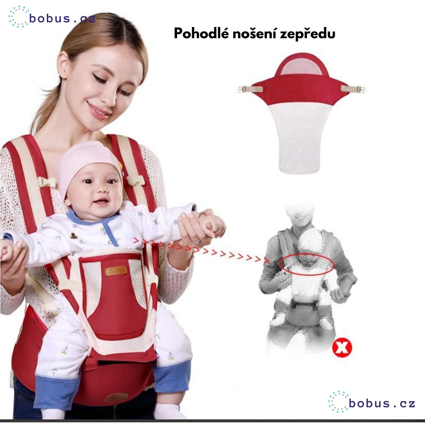 Multifunctional ergonomic baby carrier 3 in 1