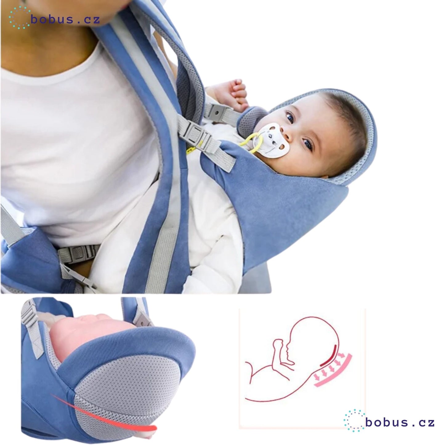 Multifunctional ergonomic baby carrier 3 in 1