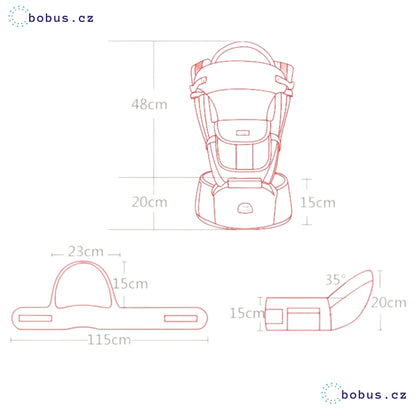 Multifunctional ergonomic baby carrier 3 in 1