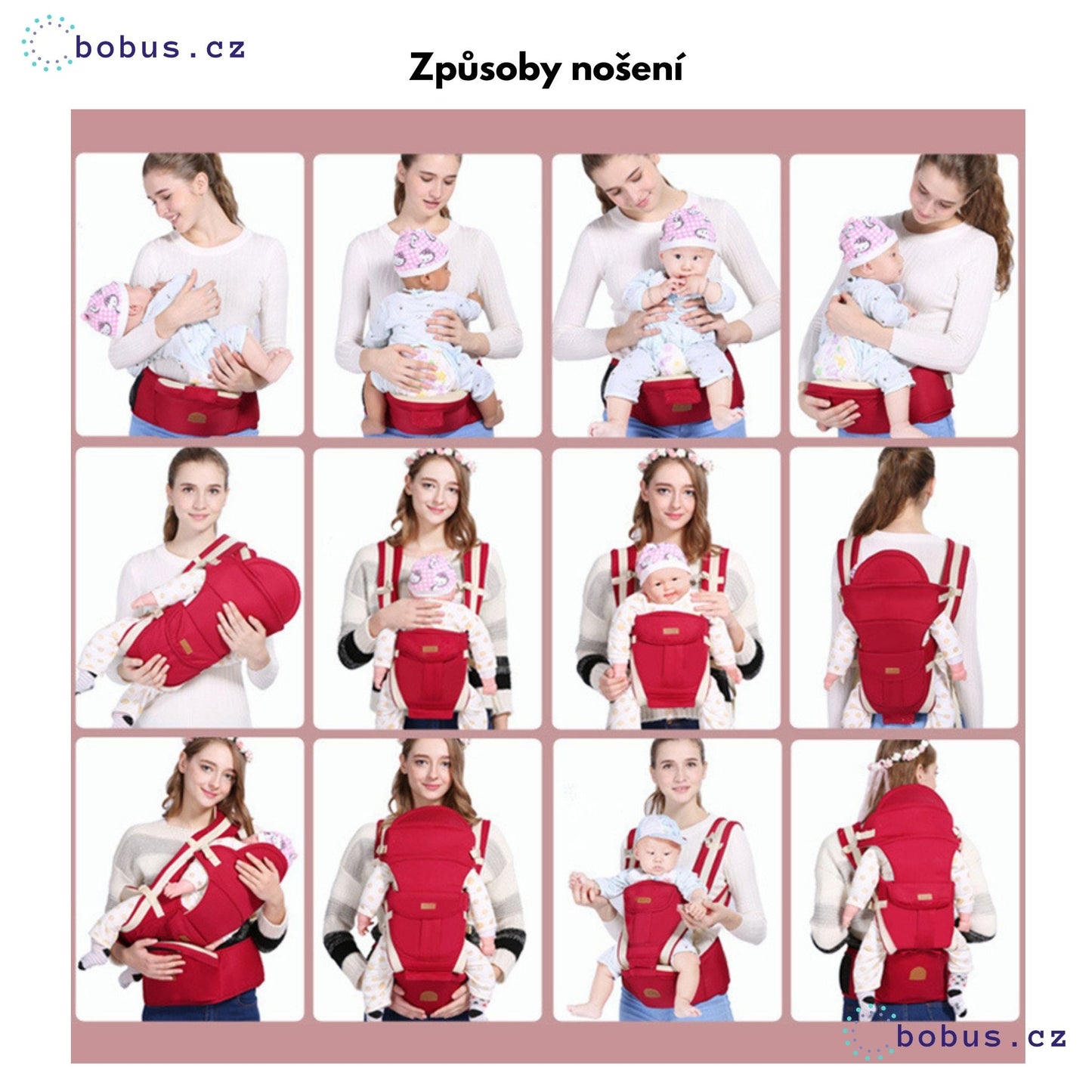 Multifunctional ergonomic baby carrier 3 in 1